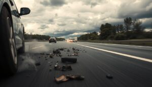 bei schneller autobahnfahrt platzt ein reifen an ihrem pkw. wie verhalten